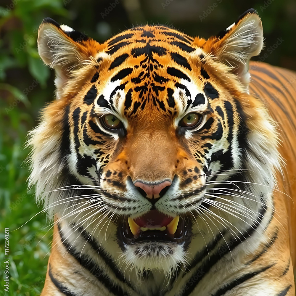 Naklejka premium Majestic Tiger in Natural Habitat