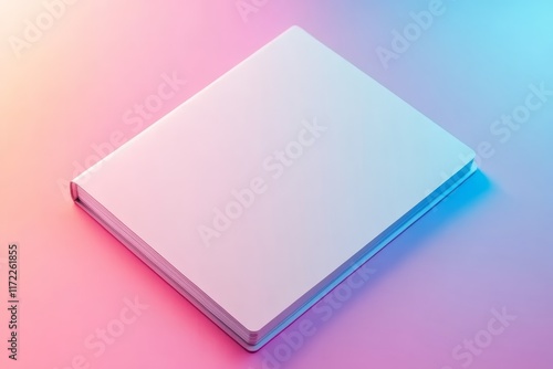 Wallpaper Mural Blank notebook on colorful gradient background. Torontodigital.ca