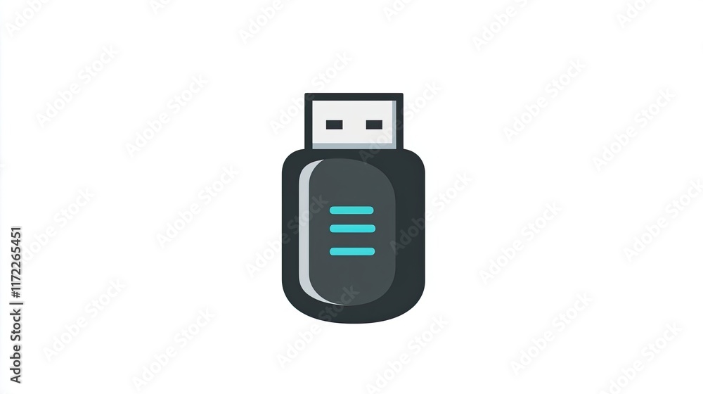 A USB flash drive illustration, symbolizing data storage and transfer capabilities. A USB flash drive illustration, symbolizing data storage and transfer capabilities.
