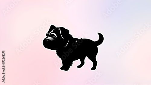 Frank dog pet animal silhouette. Good use to for symbol, logo, web icon, mascot logo, sign, sticker design, vector, animal or any design you wany. Easy to use..ai photo