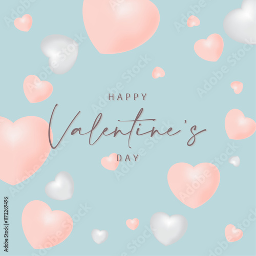 valentines day background with hearts