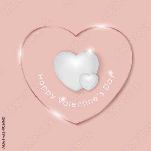 pink heart on a pink background