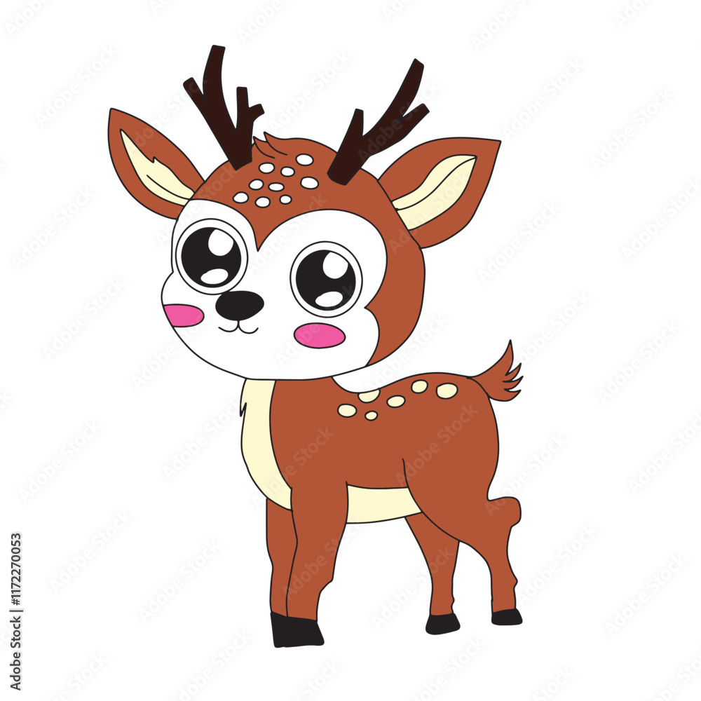 baby deer animal isolated on white background baby deer animal isolated on white background