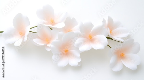 Elegant White and Pink Flower Arrangement on Clean Background