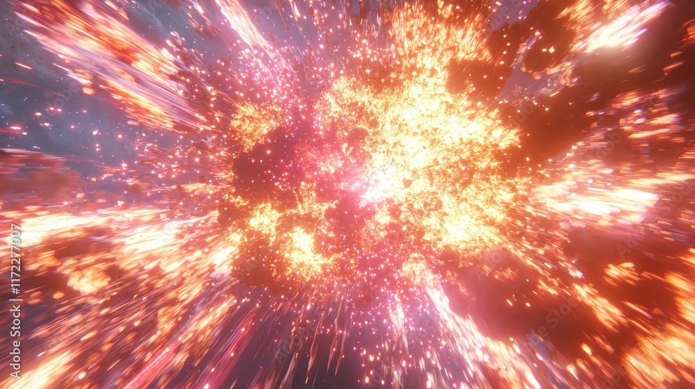Fototapeta premium Cosmic Explosion Abstract Art