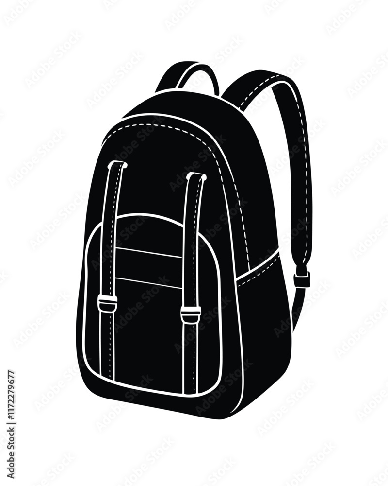 Fototapeta premium school bag isolated on white background