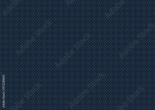 Abstract seamless pattern with cut square and diagonal in gray n blue on dark blue  background. Vector illustration. For masculine male shirt lady dress textile cover decoration all over print