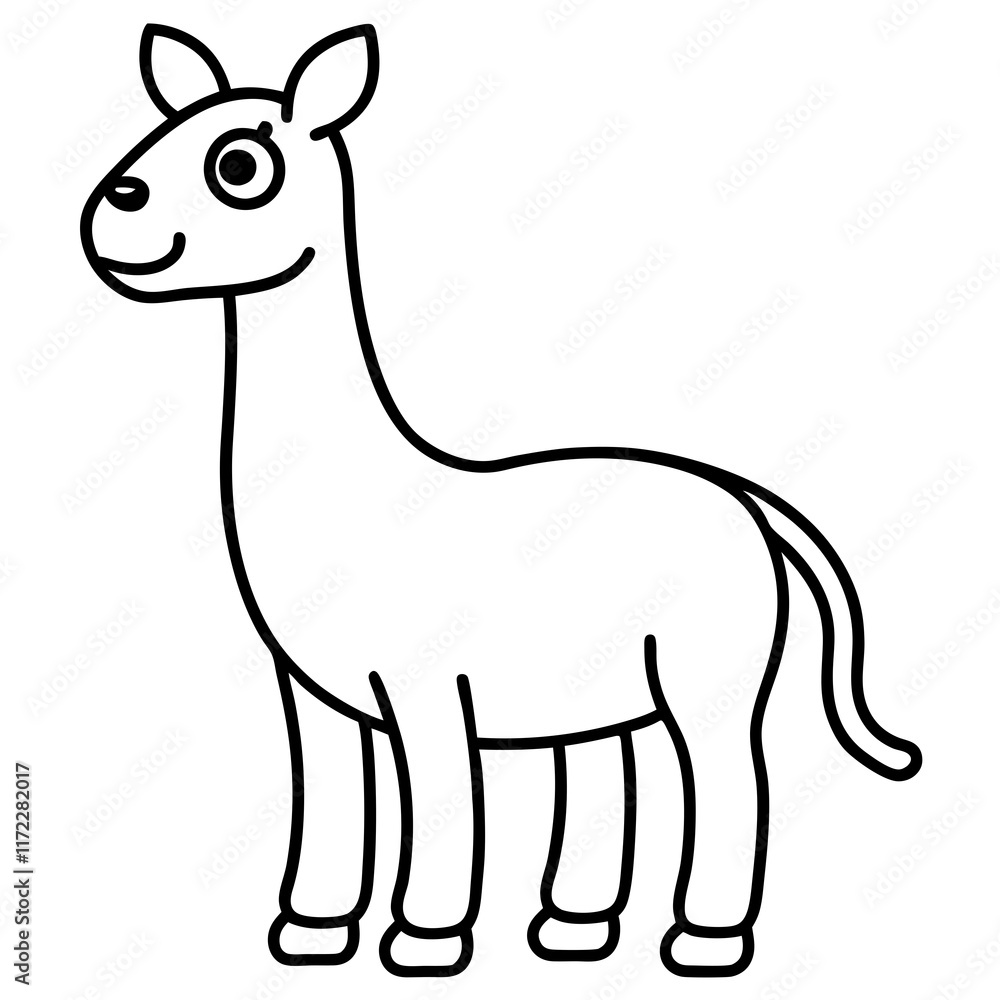 funny and cute animals line art vector illustration funny and cute animals line art vector illustration