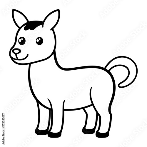  funny and cute animals line art vector illustration 