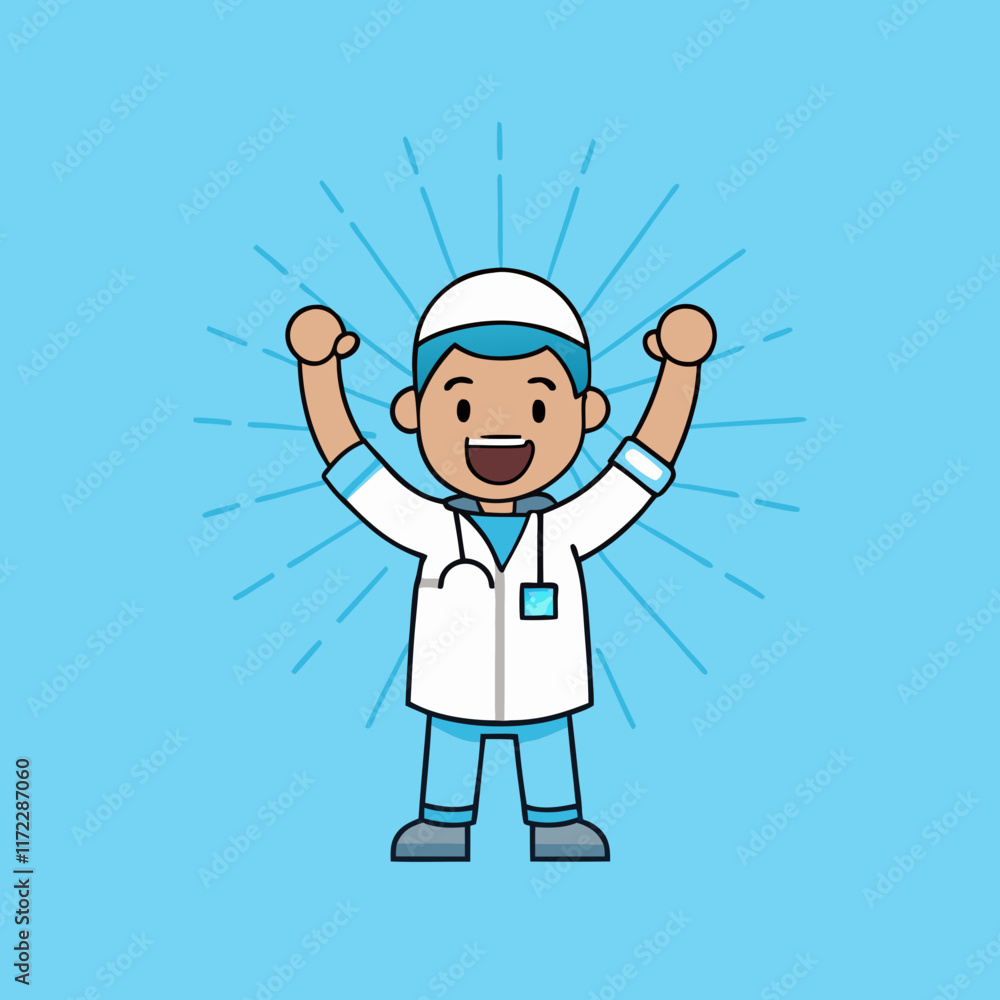 👨‍🔬 Medical Doctor with Stethoscope – Free Digital Art for Healthcare Branding