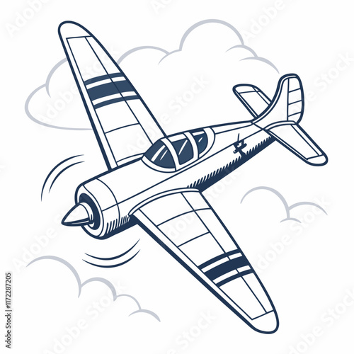 🚀 High-Quality Airplane Line Art Vector – SVG, PNG & AI Formats