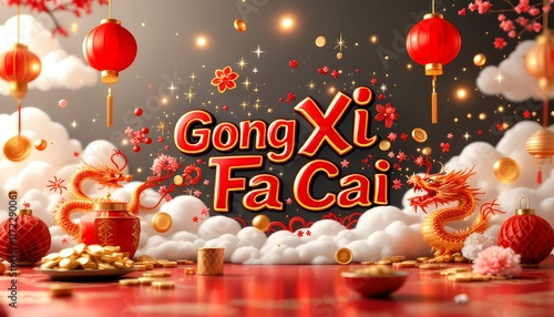 Gong Xi Fa Cai! Celebrate the Lunar New Year with Dragons, Lanterns, and Golden Prosperity! photo