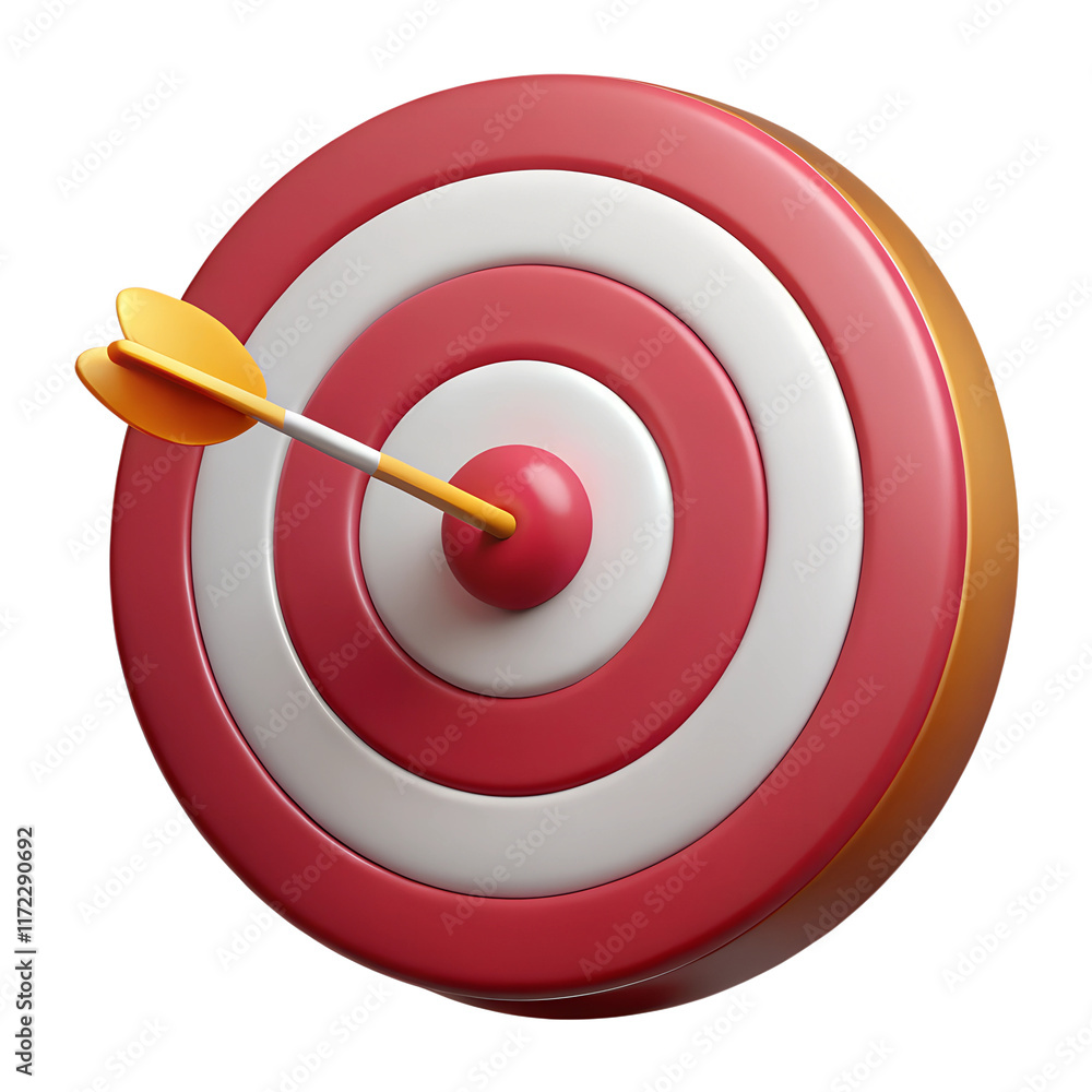 archery board 3d icon png, bullseye 3d icon. red bullseye. goal aim concept 3d icon.. Marketing goal success, target achievement concept. archery board 3d icon png, bullseye 3d icon. red bullseye. goal aim concept 3d icon.. Marketing goal success, target achievement concept.