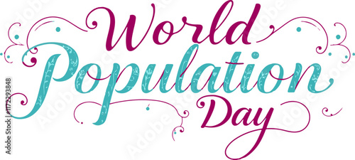 world population day typography