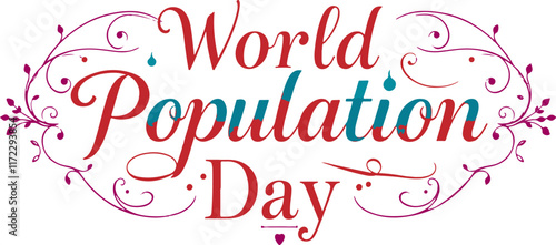 world population day typography