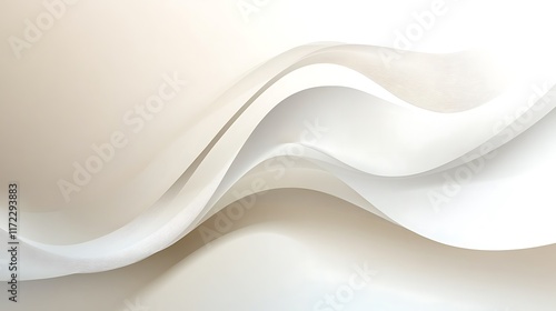 Wallpaper Mural Abstract Beige and White Wave Design Torontodigital.ca