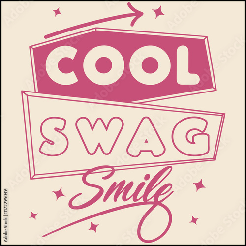 Vintage Cool Swag Typography Graphic T-Shirt Clothing