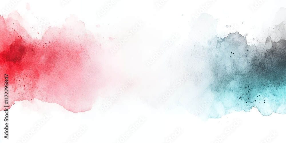 Abstract Red Teal Watercolor Wash Background Texture Abstract Red Teal Watercolor Wash Background Texture