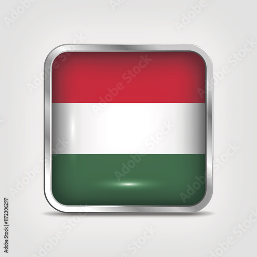 Hungary Flag Icon - Glossy Metallic Square Button Free Download Hungary Flag Icon - Glossy Metallic Square Button - GFXLoad
