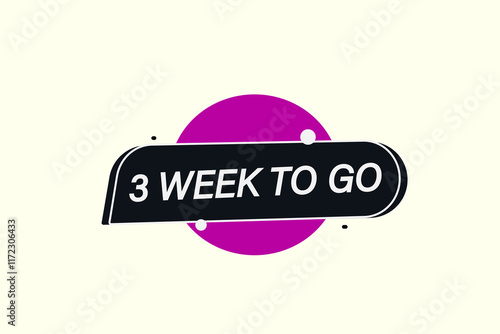 2 week to go, or to go sale countdown vector symbol, clock, time,  background, template, 2 week to go, countdown, sticker, left banner, business, sale, label button
