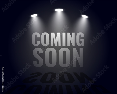 modern coming soon new arrival background with spot light effect