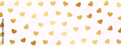 cute golden love heart pattern wallpaper for paper print