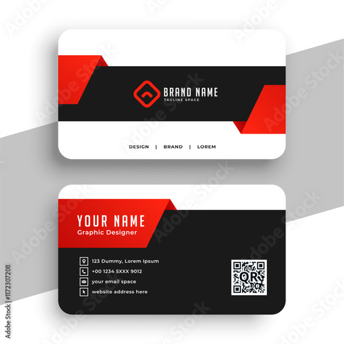 modern professional business card template for individual biz