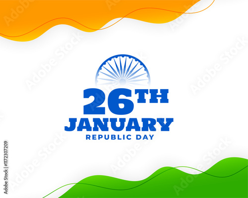 26th january republic day indian festive background design