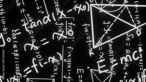 3D rendering mathematical formulas animation
