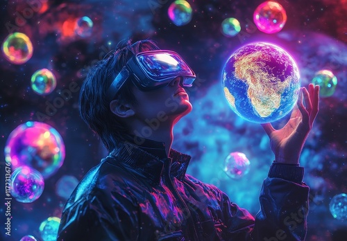 Metaverse Exploration: A Futuristic Journey Through Virtual Worlds photo