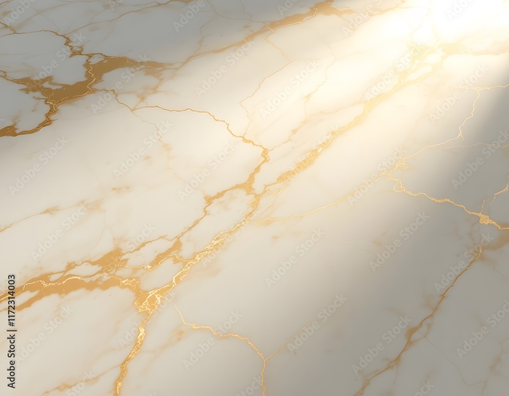 Obraz premium Illuminated Gold-Veined Marble: A Serene, Luxurious Texture