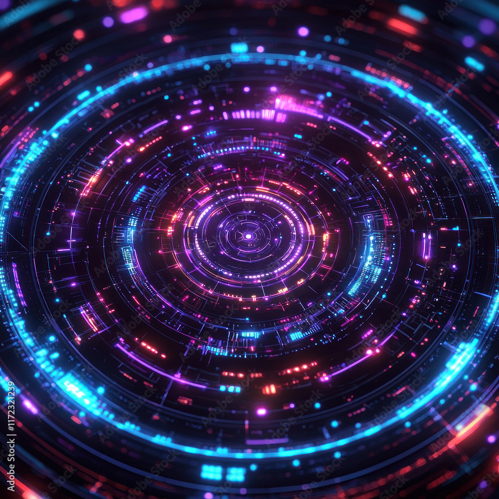 Glowing neon portal, digital cyberspace, data stream background, for tech visuals Glowing neon portal, digital cyberspace, data stream background, for tech visuals