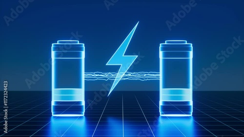 An animation of industrial energy battery,3d rendering