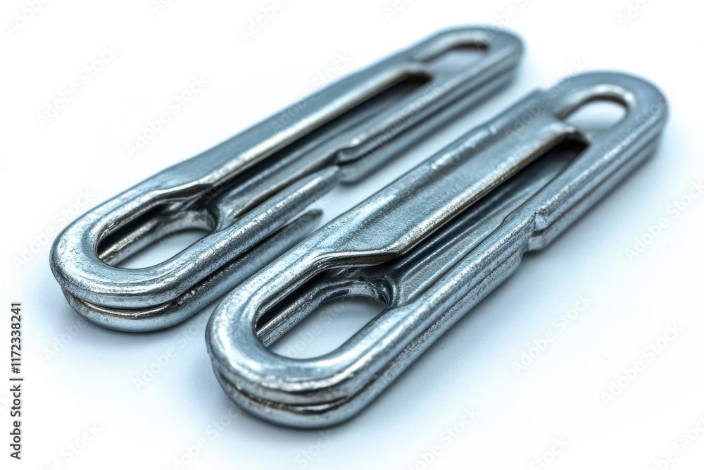 set of staples isolated on a clean white background exhibiting sharp lines and simplicity emphasizing functionality and minimalism in design set of staples isolated on a clean white background exhibiting sharp lines and simplicity emphasizing functionality and minimalism in design