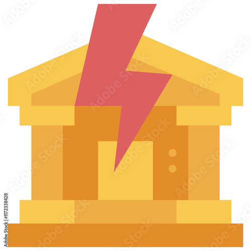bankrupty flat icon
