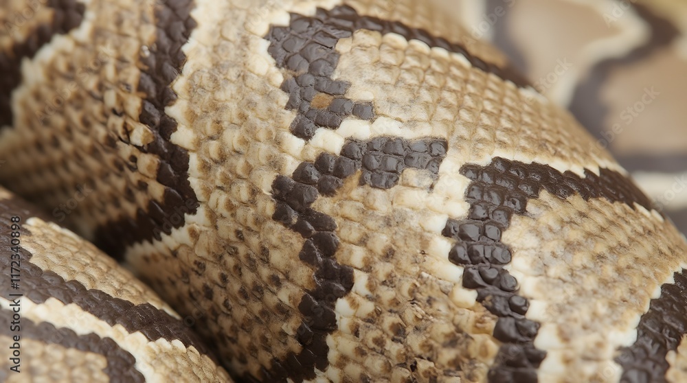 Close-Up of a Snake's Skin: Intricate Patterns and Textures Close-Up of a Snake's Skin: Intricate Patterns and Textures