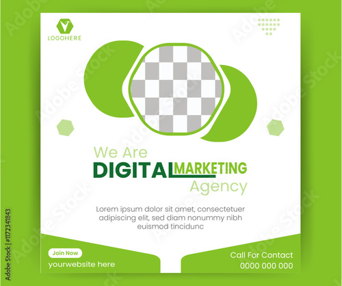  Business social media post square digital. Marketing banner template.