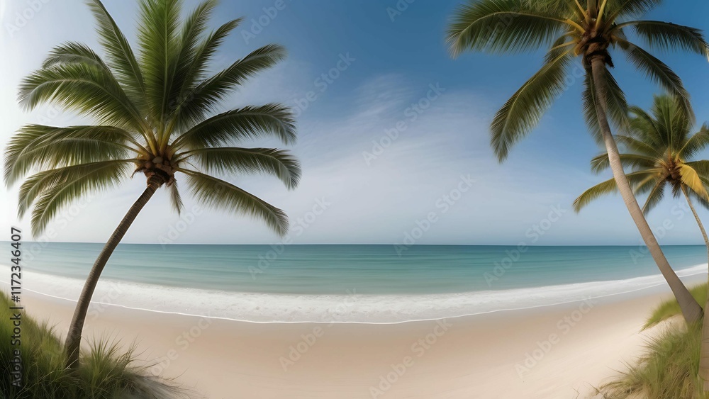 Obraz premium palm tree on the beach