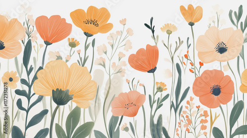 Wallpaper Mural Elegant wedding invitation card background vector. Minimal hand painted watercolor botanical flowers texture template background. Design for wedding, vip cover, poster, rsvp moderncard.Valentine's Day Torontodigital.ca