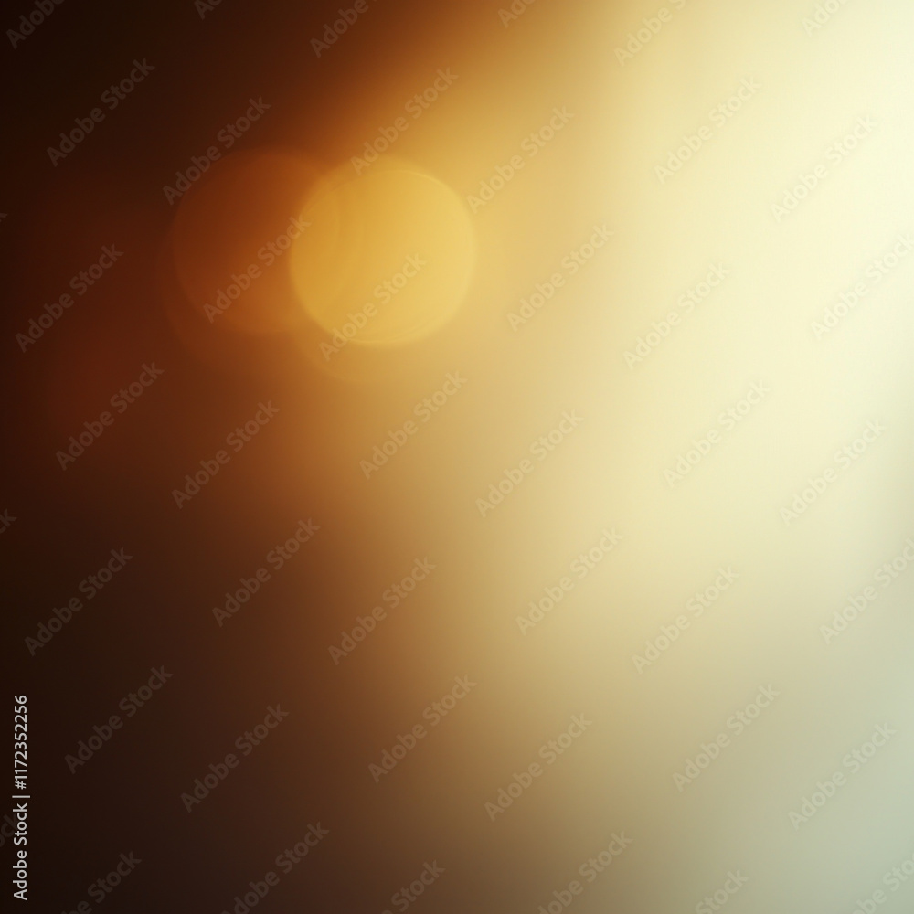 Golden bokeh circles on blurred dark-light gradient background, ideal for backdrop