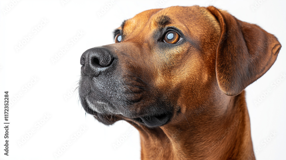 Rhodesian Ridgeback Portrait: A close-up portrait of a Rhodesian Ridgeback, showcasing its distinctive ridge and intelligent gaze. Rhodesian Ridgeback Portrait: A close-up portrait of a Rhodesian Ridgeback, showcasing its distinctive ridge and intelligent gaze.