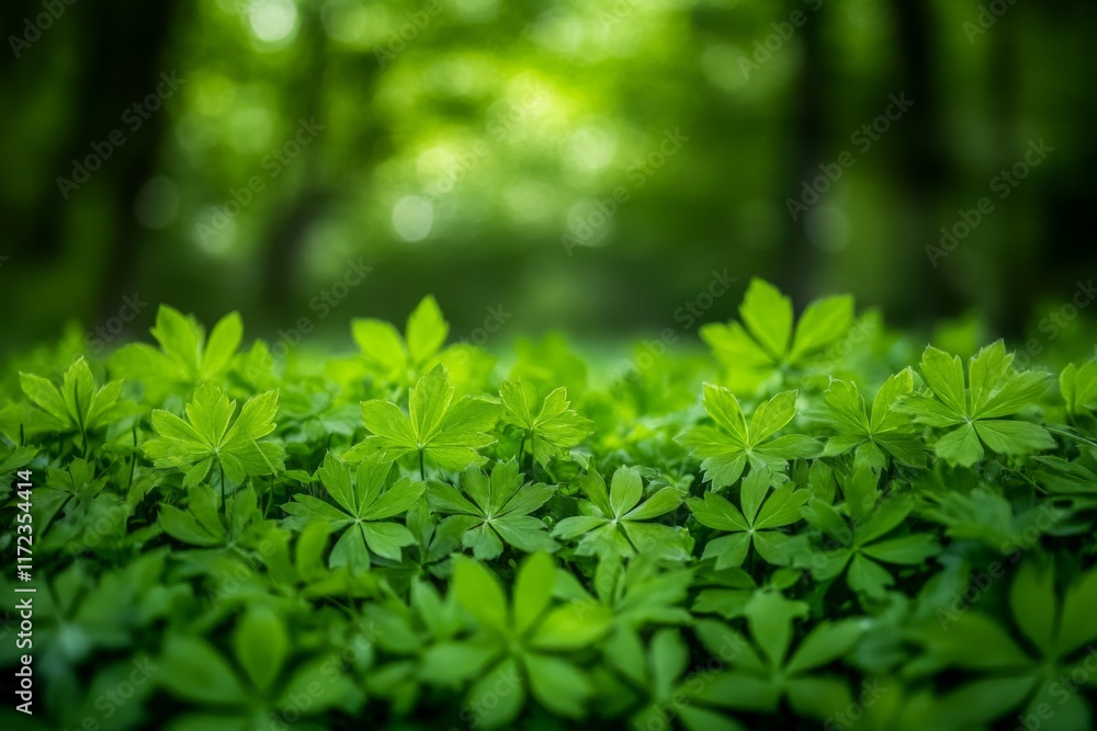 Fresh green leaves in a sunlit outdoor setting Fresh green leaves in a sunlit outdoor setting
