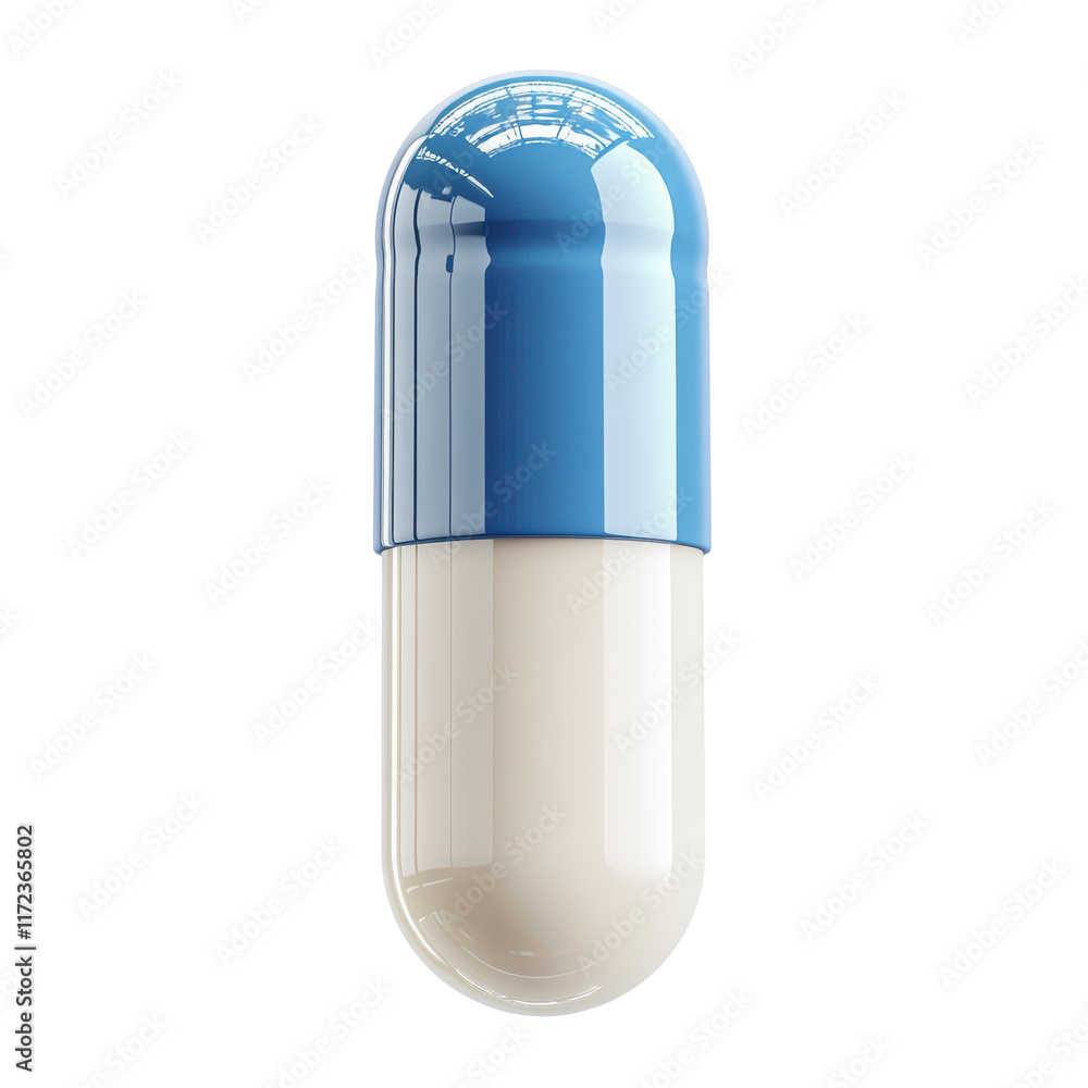 Realistic Blue and White Pill Isolated on Transparent PNG
Realistic Blue and White Pill Isolated on Transparent PNG