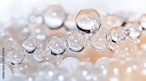 Wallpaper Mural Sparkling Transparent Spheres Close up Macro Shot of Clear Glass Beads or Bubbles Torontodigital.ca