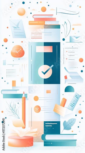 personalized online education, Modern Online Education Concept Illustration