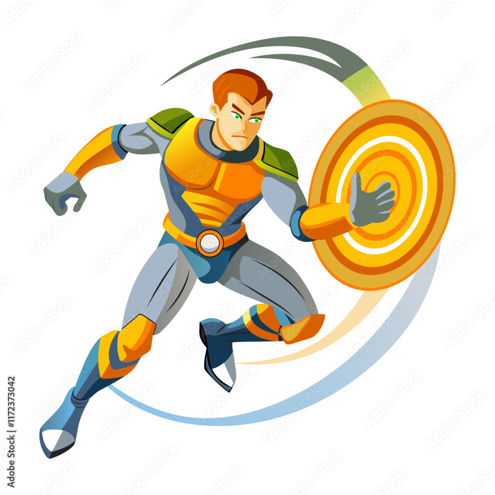 A flat style illustration of gaming hero
A flat style illustration of gaming hero