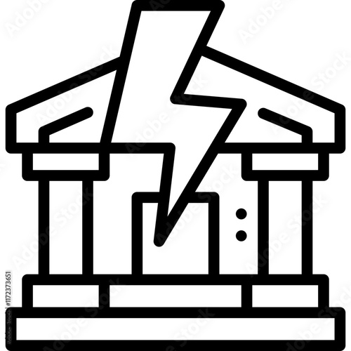 bankrupty line icon