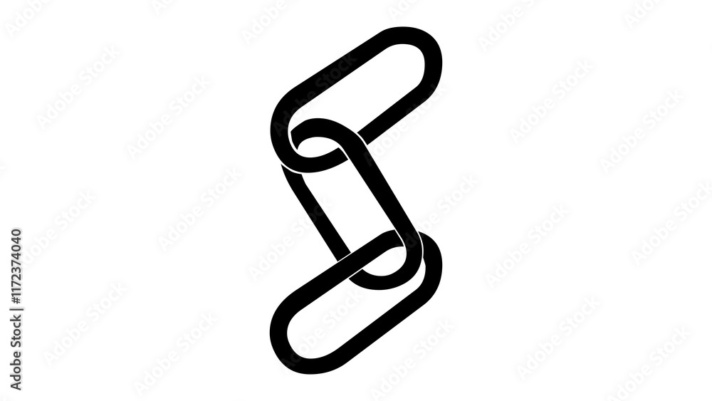 Chain sign black color in white background
