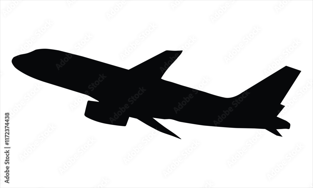 silhouette of airplane silhouette of airplane