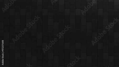 Abstract black background featuring a subtle geometric pattern with dark tiles and vertical lines for modern design